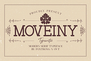 Moveiny - A Modern Serif Typeface, a Serif Font by overlaytemplates (Thumbnail 1 of 5)