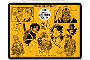 Bundle 2 Classic Character-Stamp Set, a Brush Add-On by LA Studio Sthlm (Thumbnail 7 of 17)