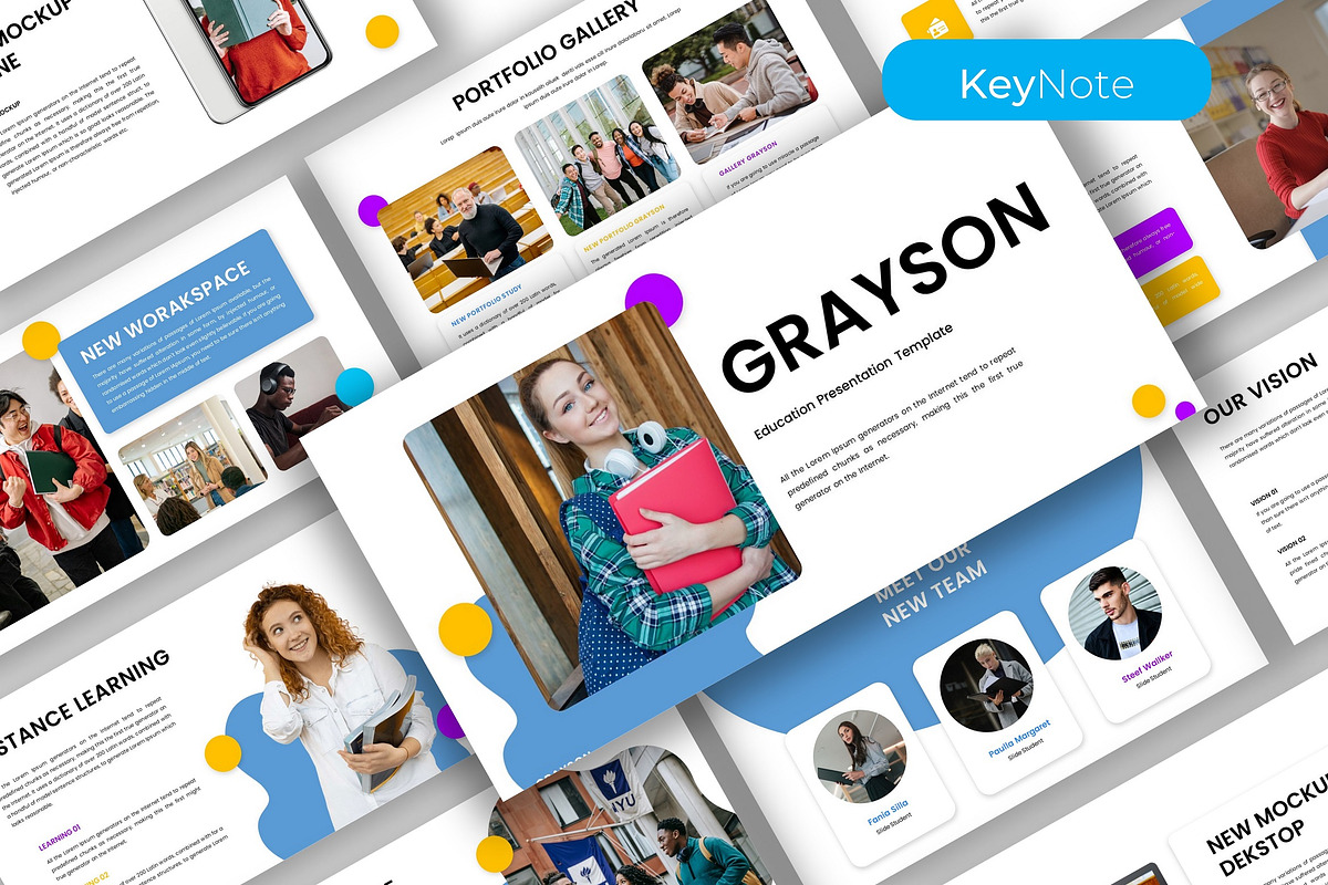 Grayson - Education Keynote Template, a Presentation Template by kreatifreya (Photo 1 of 5)