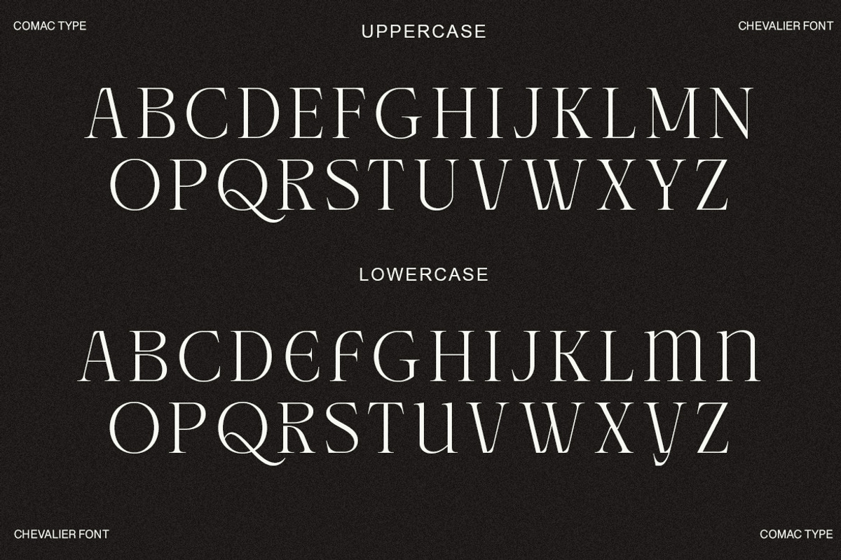 CHEVALIER Modern Luxury Typeface, a Serif Font by Comactype Foundry (Photo 9 of 13)