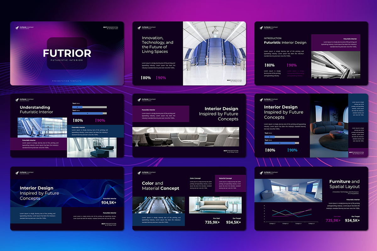 FUTRIOR Futuristic Interior Keynote, a Presentation Template by QR Design Studio (Photo 2 of 3)