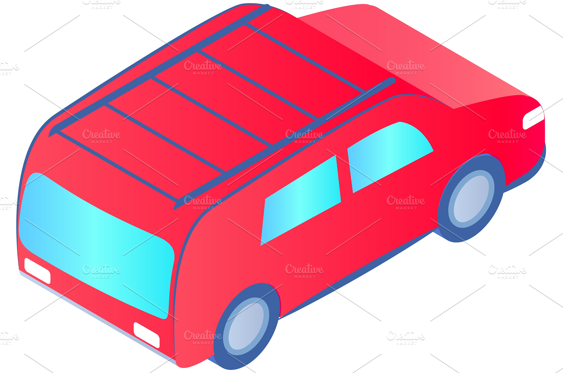 Red family car for driving on road, a Transportation Photo by robuart