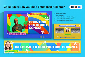 Child Education Youtube Thumbnail &, a Social Media Template by Attype