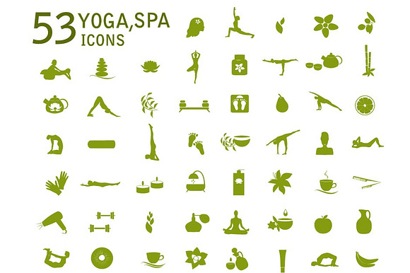 Set Spa Massage And Yoga Icons