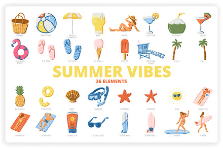 36 Summer Vibes Elements