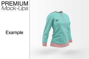 Women's Full-Zip Hoodie Mockup