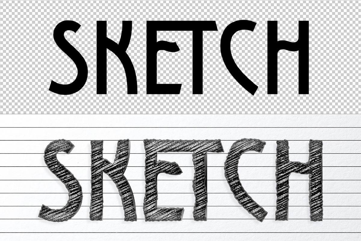 Pencil Sketch Text Effect, a Layer Style Add-On by studiogstock (Photo 2 of 2)