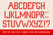 Knitted letters, seamless background, a Decorative Illustration by VasilkovS (Thumbnail 1 of 5)