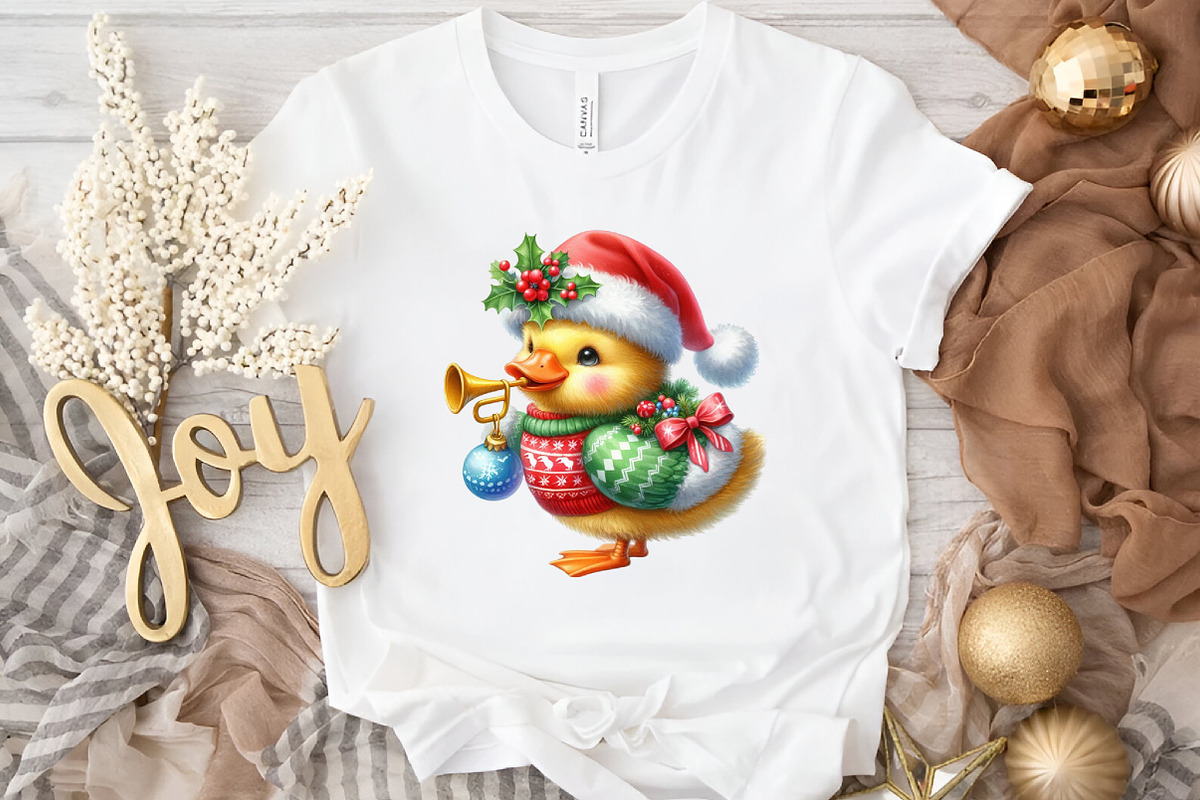 Christmas Cute Duck Sublimation, an Illustration by DreamArtGraphic (Photo 6 of 6)