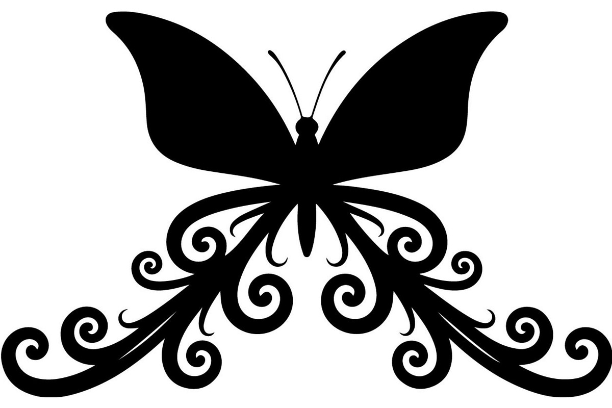 Elegant Butterfly Silhouette, an Object Graphic by Designer_Momina (Photo 9 of 18)