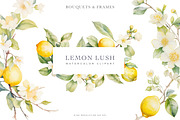 Watercolor Lemon Clipart Collection, a Graphic by Patishop Art (Thumbnail 1 of 10)