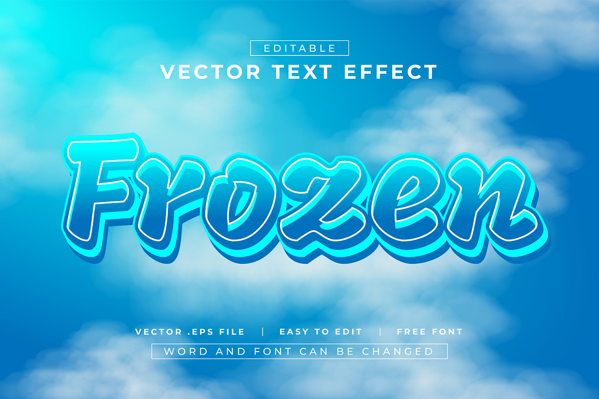 Frozen Text Effect | EPS Vector, a Layer Style Add-On by padilah_a