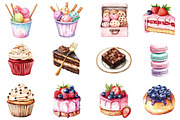 Watercolor Sweets Clipart Bundle, an Illustration by CitraGraphics (Thumbnail 3 of 5)