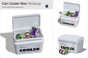 Can Cooler Box Mockup