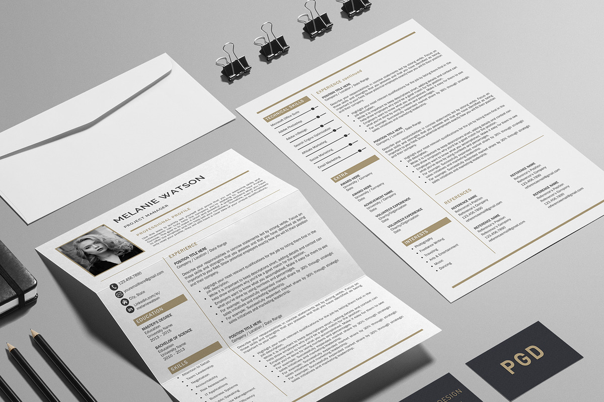 Resume Template CV + Cover Letter, a Resume Template by Klamp Studio (Photo 9 of 10)