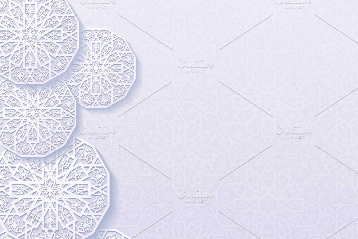 Traditional Floral Backgrounds Set, a Decorative Illustration by Absent A (Photo 2 of 4)