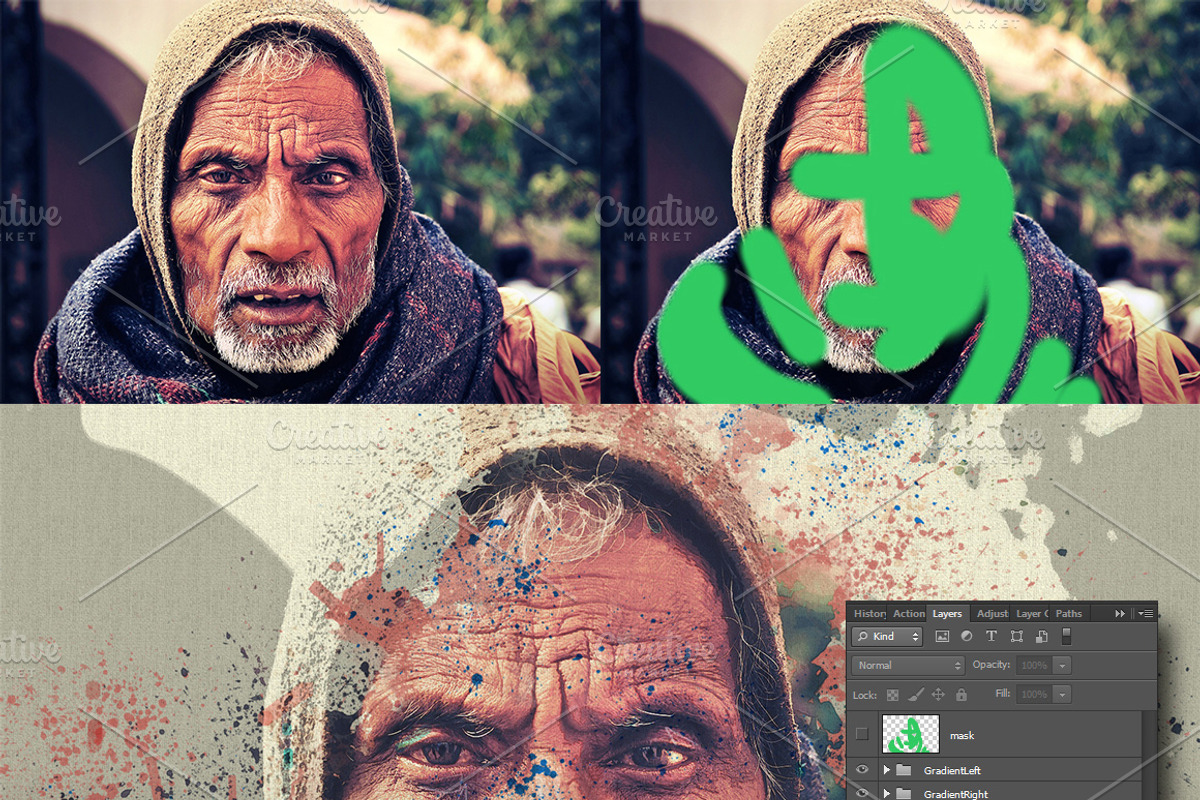 Watercolor Artistic Reveal Effect, an Action Add-On by MockupSpace (Photo 5 of 12)
