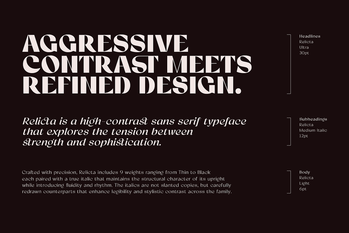 Relicta - Elegant Contrast Typeface, a Font by Jehoo Creative (Photo 8 of 11)