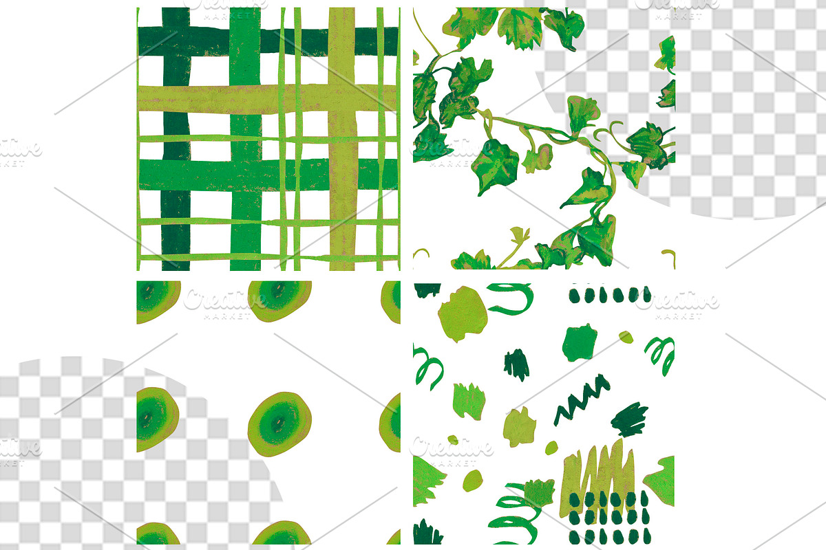 Ivy & Grape Seamless Patterns, a Pattern Graphic by Lucyinyourheart (Photo 2 of 10)