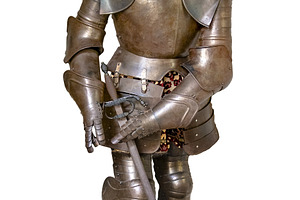 Historic knight armor displayed, a Photo by DanFLCreativo