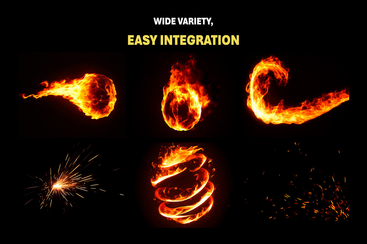 300+ Fire and Flame Overlay Effects, an Object Graphic by Mikel Blazgad (Photo 3 of 11)