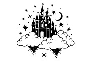 Fantasy Castle Cloud Moon Bundle, an Object Illustration by Gaye Art (Thumbnail 18 of 30)