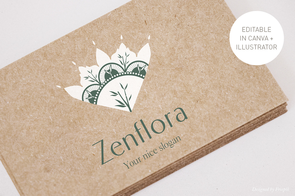 Elegant Floral Zen Logo - Canva & AI