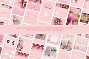 Pink Christmas Instagram Templates, a Social Media Template by SunshineStudioBoutique (Thumbnail 2 of 8)