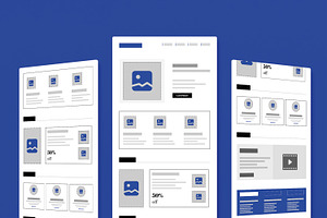 Web Wireframe for UXUI Projects, a Wireframe Template by MightyDesign