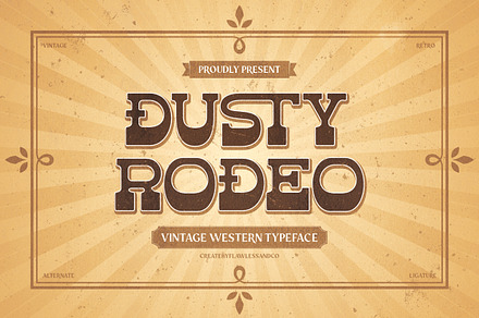 Dusty Rodeo - Vintage Western Font, a Serif Font by Flawless And Co