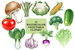 Watercolor Vegetable PNG Clipart