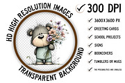 Spring Teddy Bear Clipart Png, an Illustration by Craft Nest (Thumbnail 2 of 7)