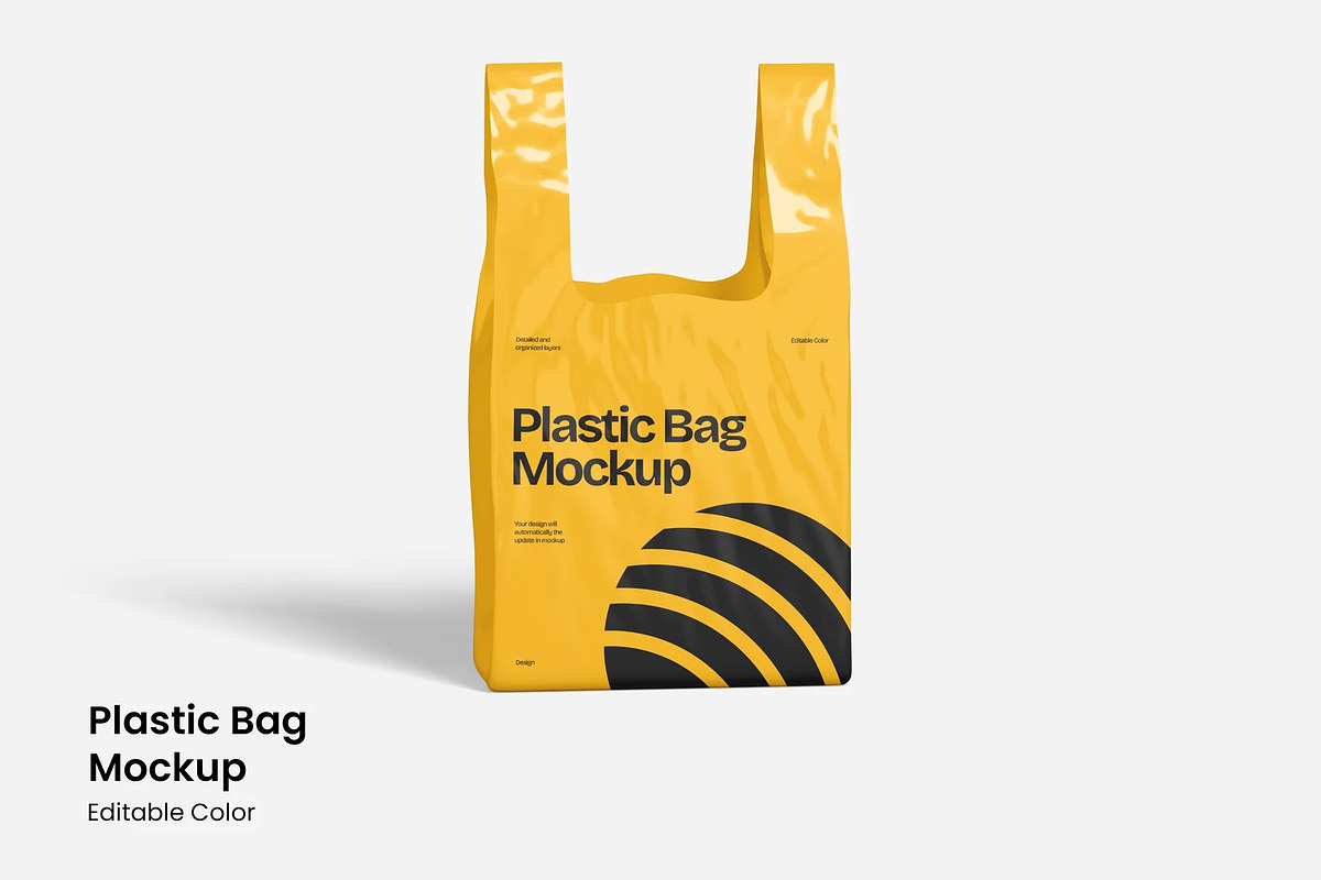 Plastic Bag Mockups, a Packaging Mockup by renderstockmarket
