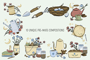Cottage Life Illustration Set, an Object Illustration by Lena Elizer Art + Design (Thumbnail 3 of 4)