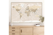 Vector World Map - Large&Detailed, a Decorative Illustration by PorcuPen Works (Thumbnail 7 of 9)