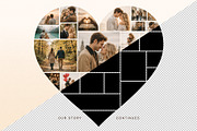 Love Heart Photo Collage Template, a Social Media Template by DesignerCandies (Thumbnail 2 of 5)