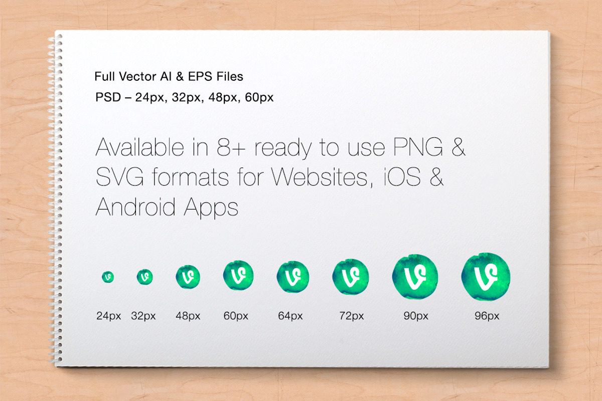 Vector Social Media Icons -ProColour preview 3