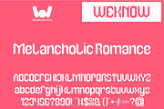 Melancholic Romance font, a Font by weknow (Thumbnail 1 of 8)