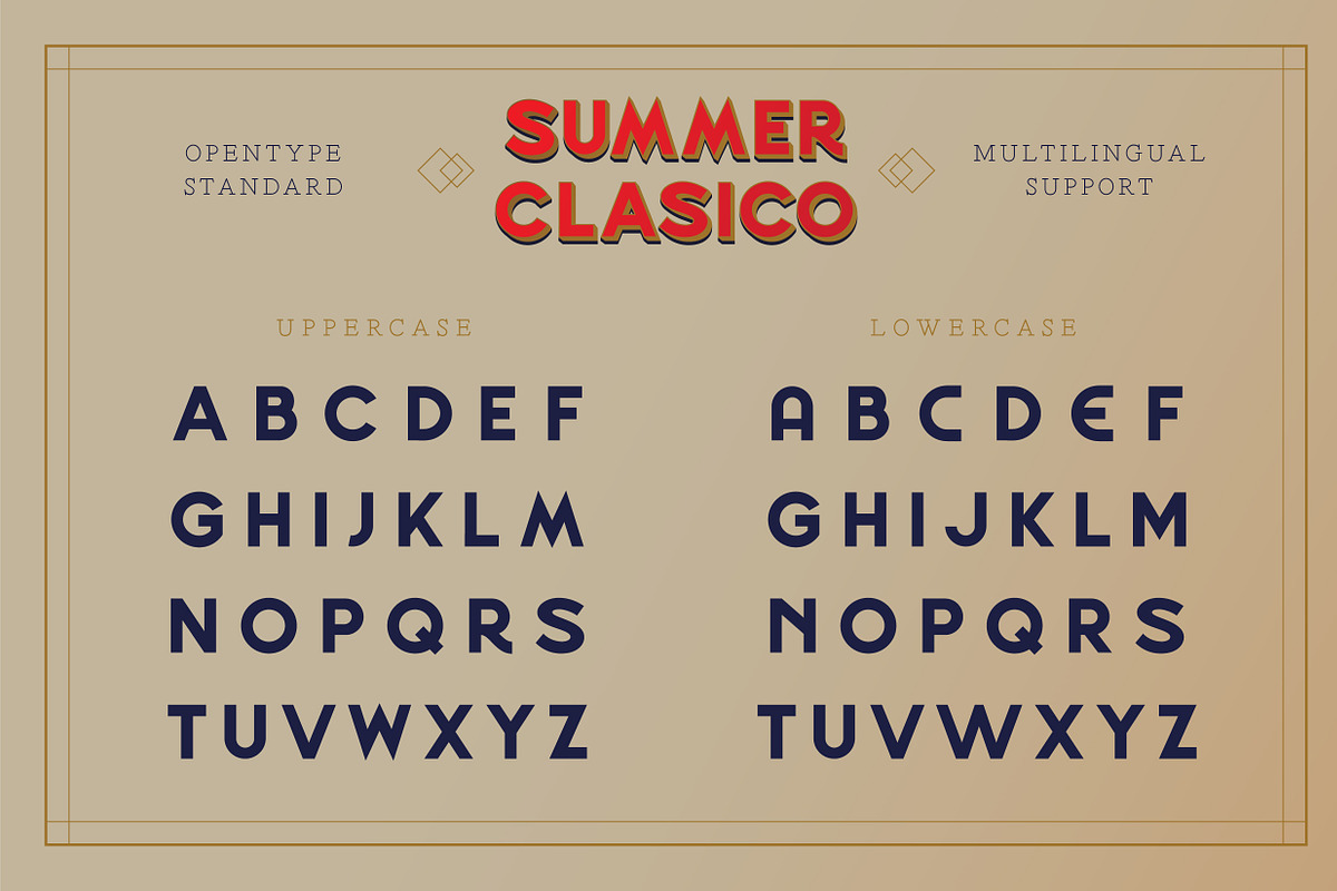 SUMMER CLASICO - Vintage Font preview 8