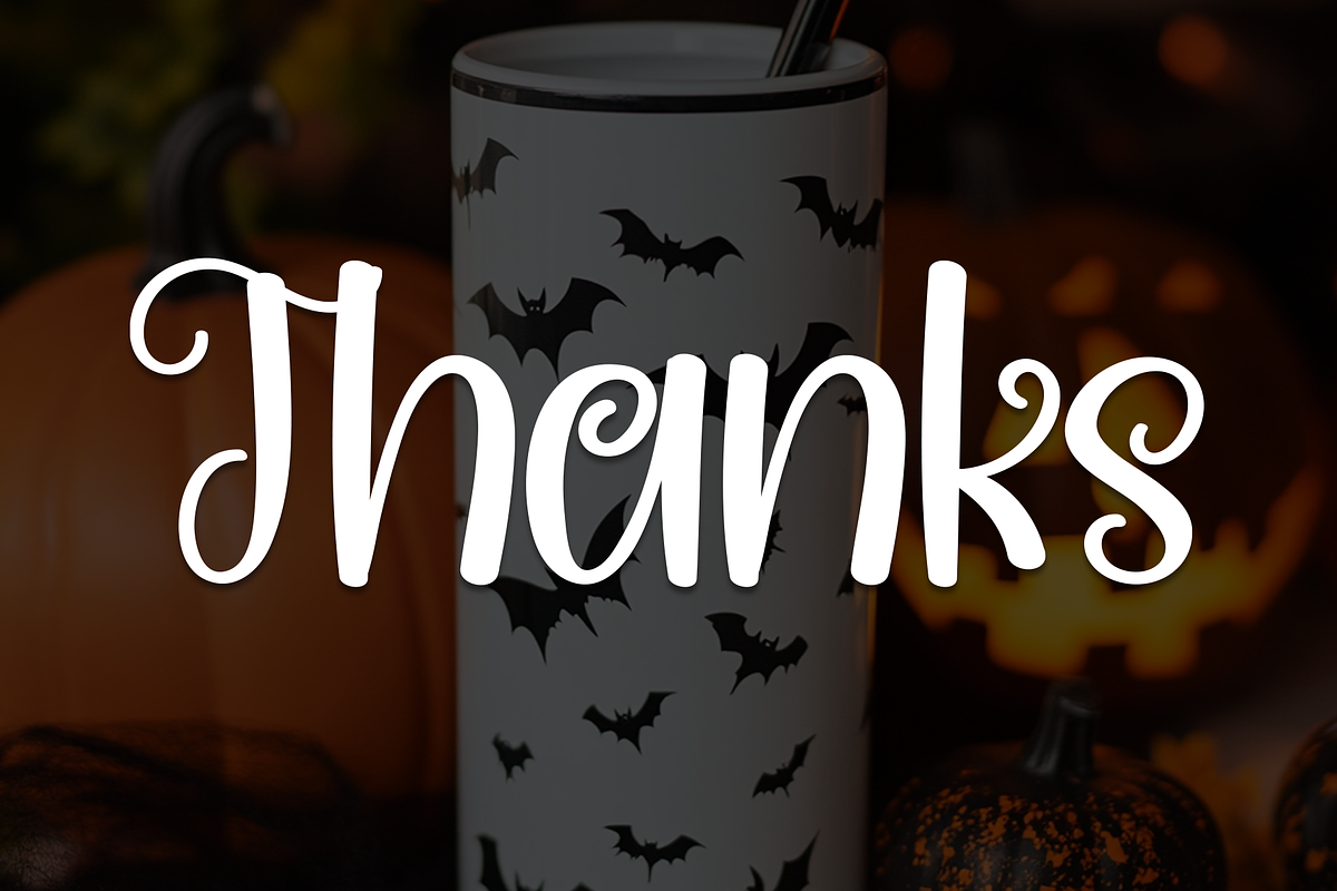 Tumbler Halloween | Script Font, a Script Font by Scratchones (Photo 8 of 8)