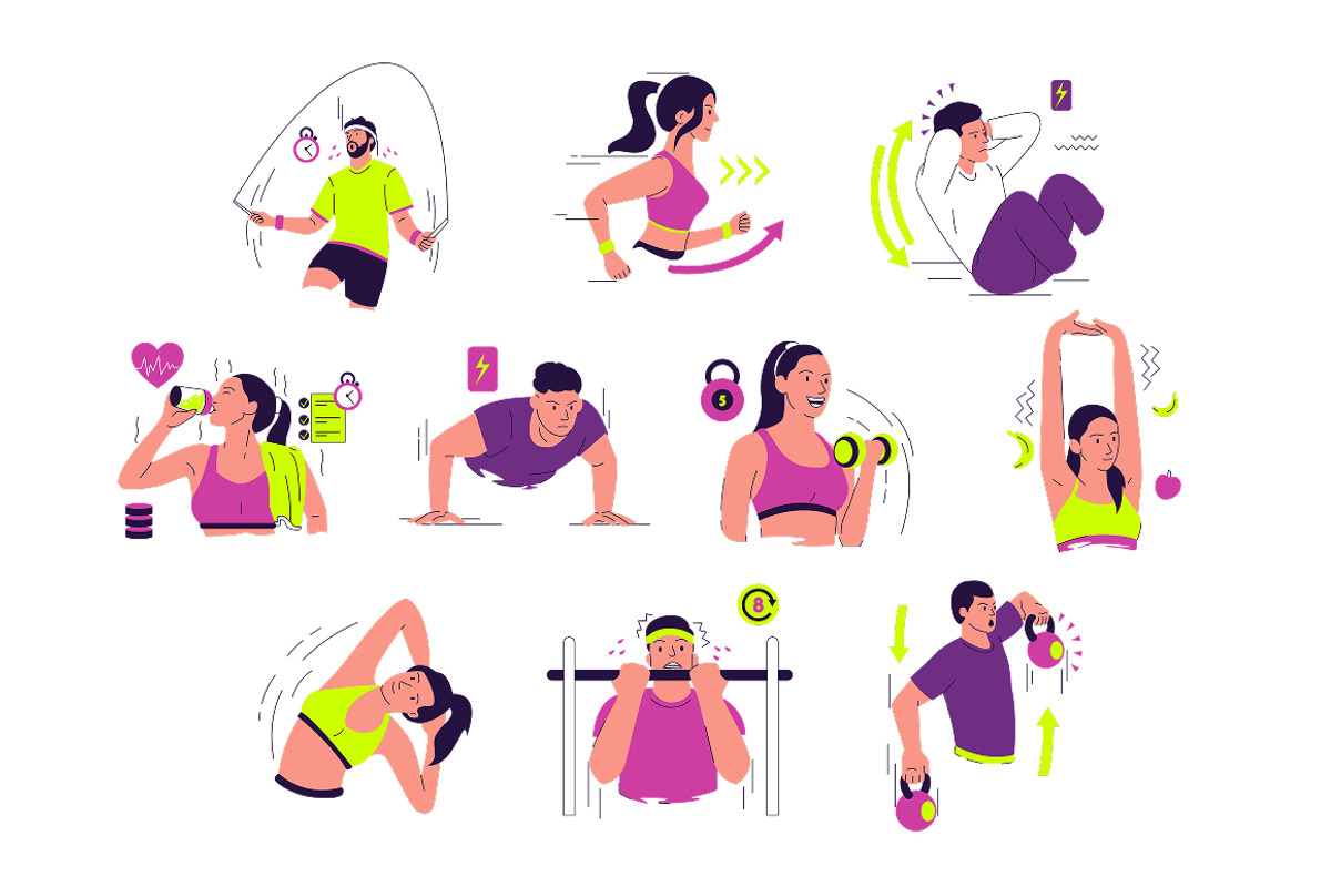 Workout Illustration, a Person Illustration by Loin Studio (Photo 3 of 3)