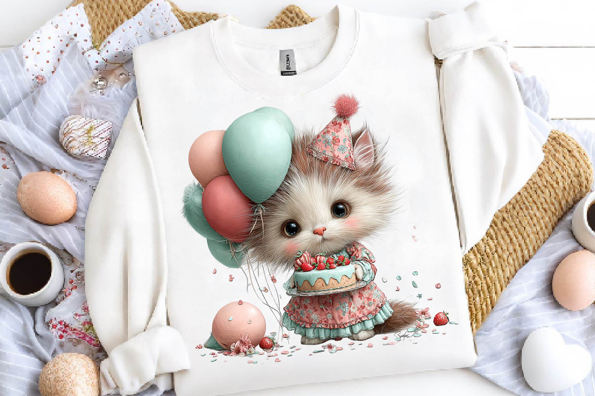 Birthday Character Tshirt Clipart, a Seasonal Illustration by CreationArt (Photo 2 of 5)