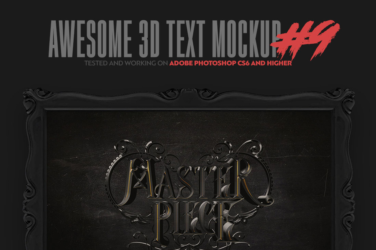 Awesome 3D Text Mockup Bundle, a Mockup by Amorjesu.com (Photo 10 of 21)