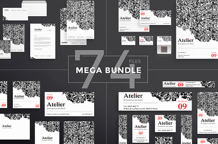Mega Bundle | Atelier, a Poster Template by Amber Graphics