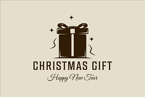 gift box christmas logo vector, a Branding & Logo Template by zyxroun shop