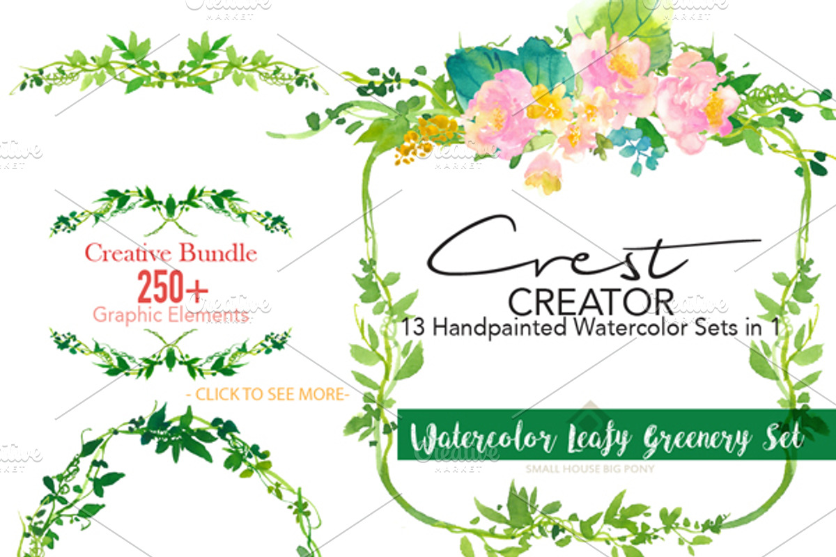 Crest Creator - Creative Bundle Set, an Illustration by SmallHouseBigPony (Photo 23 of 23)