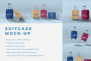 Travel Suitcase Mockups