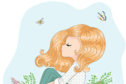 set with 32 cartoon girls-cute girls, an Animal Illustration by StudioLondon (Thumbnail 27 of 33)