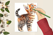Whimsical Back View Cats Clipart, a Seasonal Illustration by CitraGraphics (Thumbnail 5 of 6)