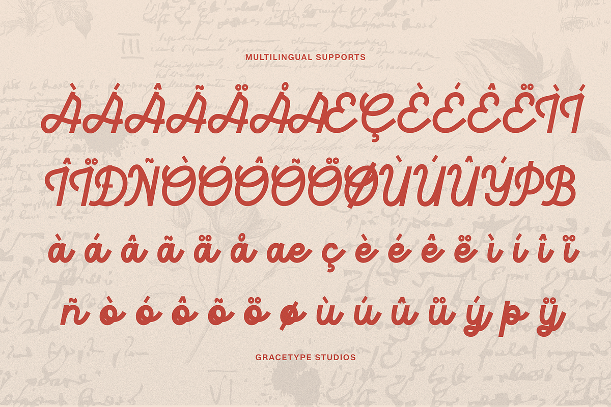 Harfiola | Monoline Script Font, a Script Font by gracetype_studio (Photo 11 of 12)